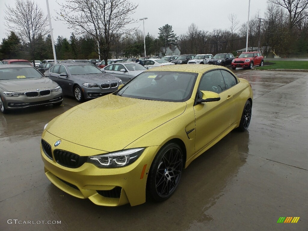 Austin Yellow Metallic 2020 BMW M4 Convertible Exterior Photo #132980456