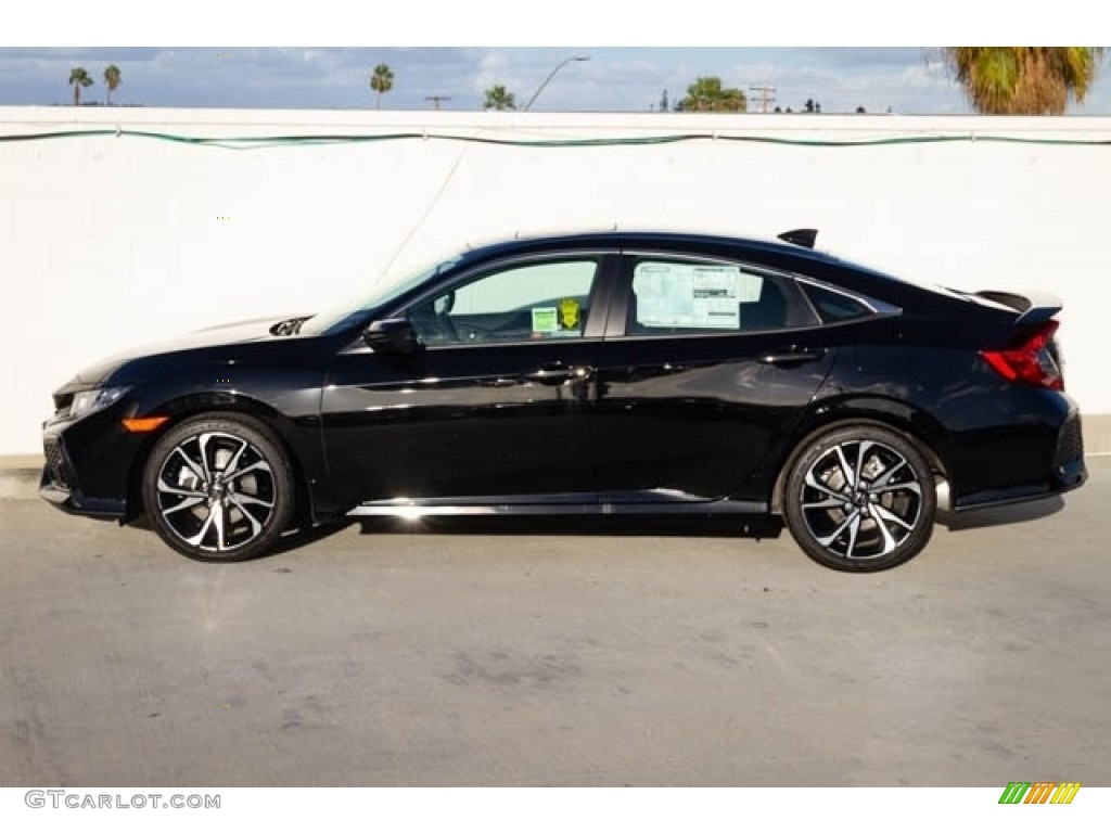 Crystal Black Pearl 2019 Honda Civic Si Sedan Exterior Photo #132980993