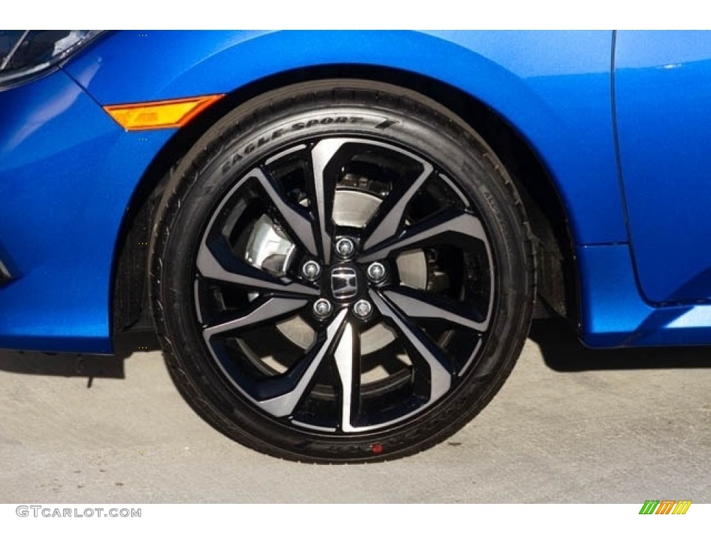 2019 Civic Sport Sedan - Agean Blue Metallic / Black photo #11