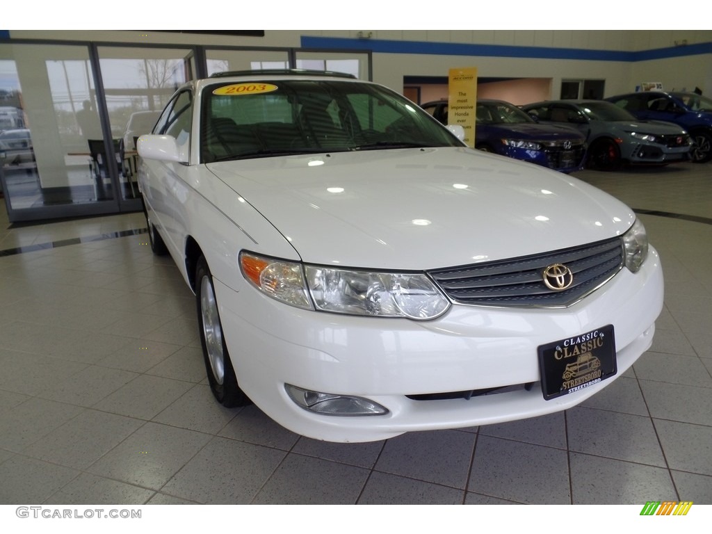 2003 Solara SLE V6 Coupe - Diamond White Pearl / Ivory photo #6