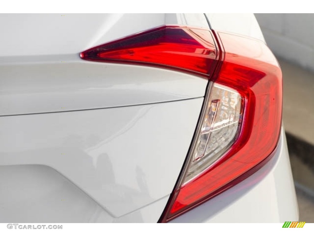 2019 Civic LX Sedan - Platinum White Pearl / Ivory photo #8