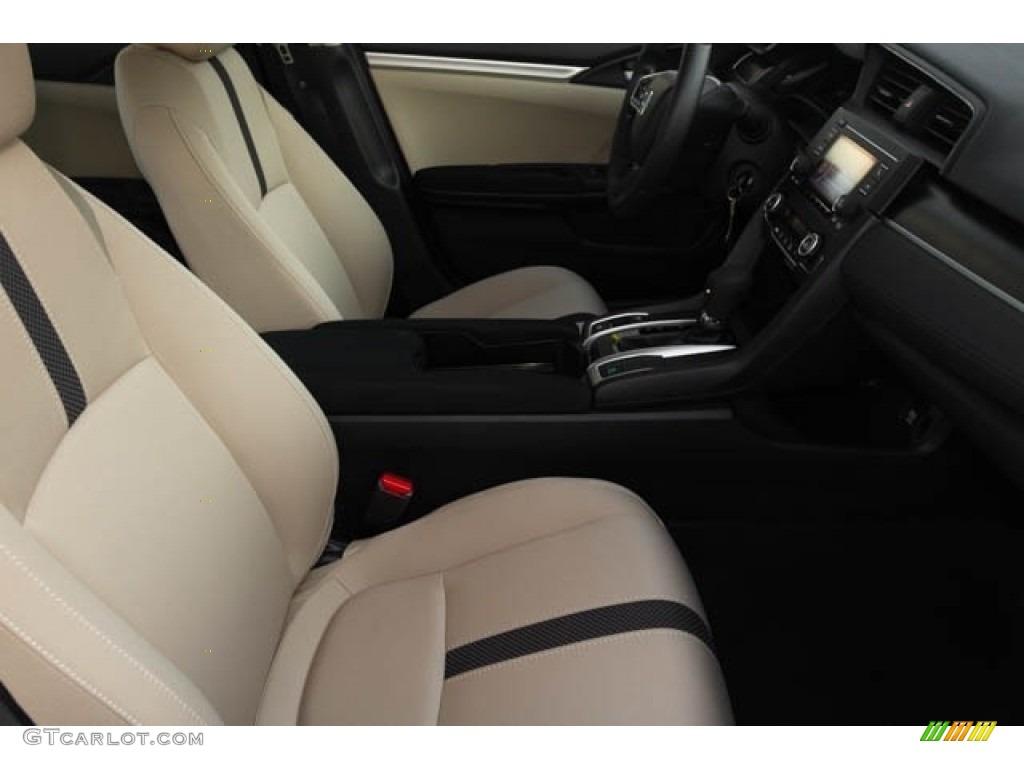 2019 Civic LX Sedan - Platinum White Pearl / Ivory photo #28