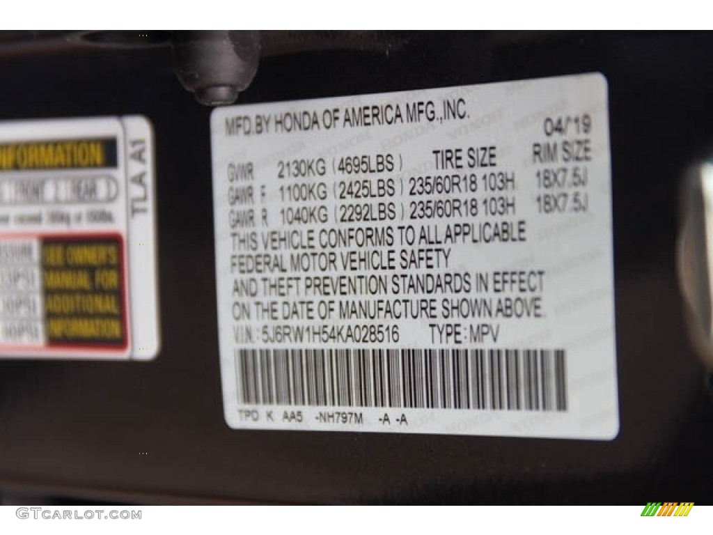 2019 CR-V EX - Modern Steel Metallic / Black photo #28