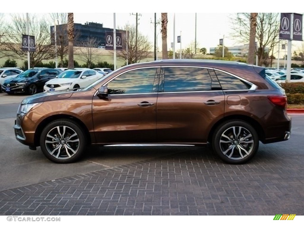 Canyon Bronze Metallic 2019 Acura MDX Advance Exterior Photo #132992319