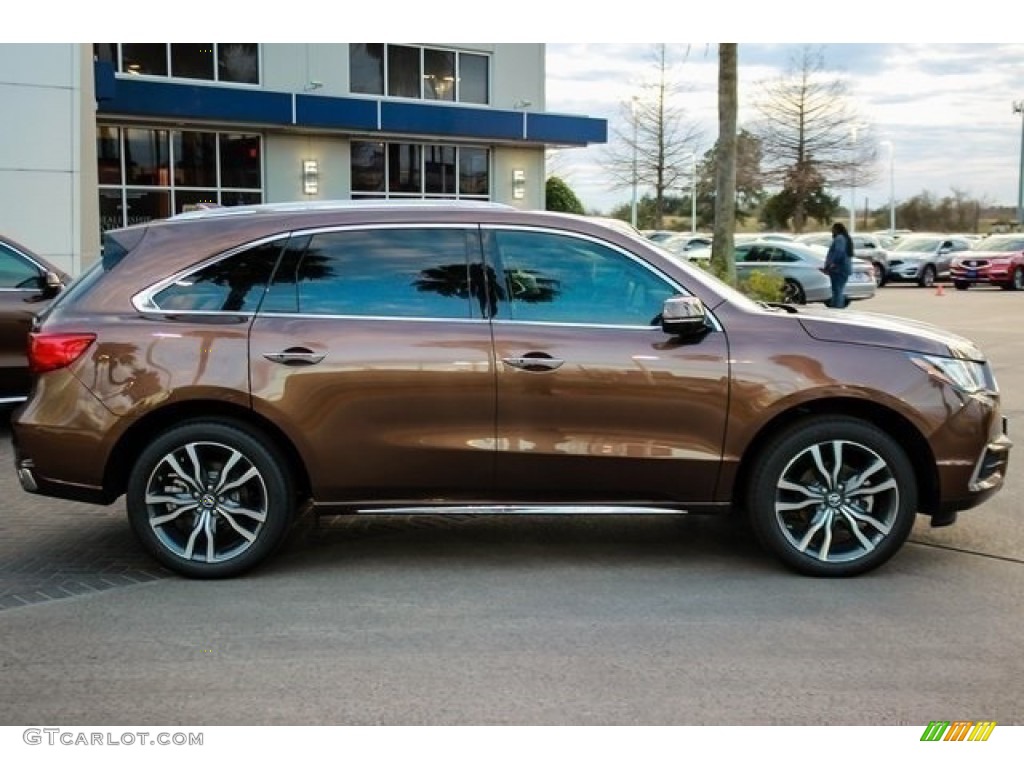 Canyon Bronze Metallic 2019 Acura MDX Advance Exterior Photo #132992385