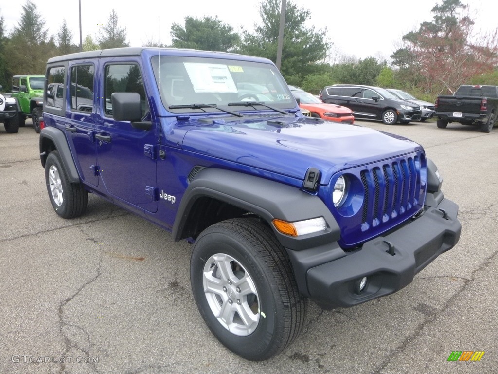 Ocean Blue Metallic 2019 Jeep Wrangler Unlimited Sport 4x4 Exterior Photo #132993635