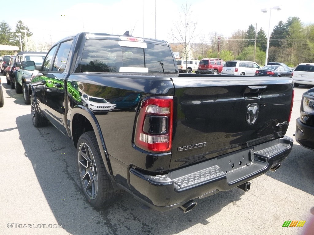 2019 1500 Laramie Crew Cab 4x4 - Diamond Black Crystal Pearl / Black photo #3