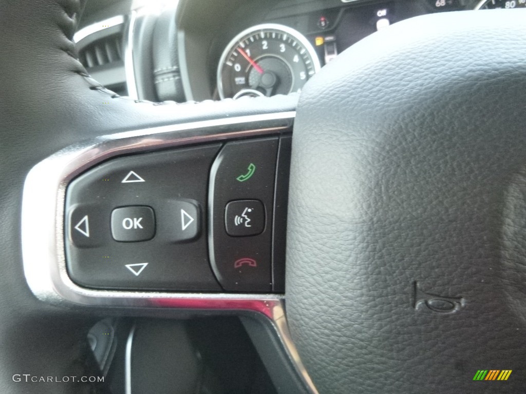 2019 1500 Laramie Crew Cab 4x4 - Diamond Black Crystal Pearl / Black photo #20