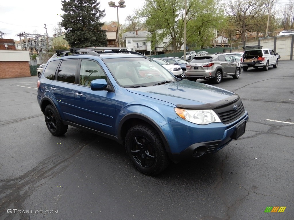 2010 Forester 2.5 X Premium - Newport Blue Pearl / Platinum photo #1