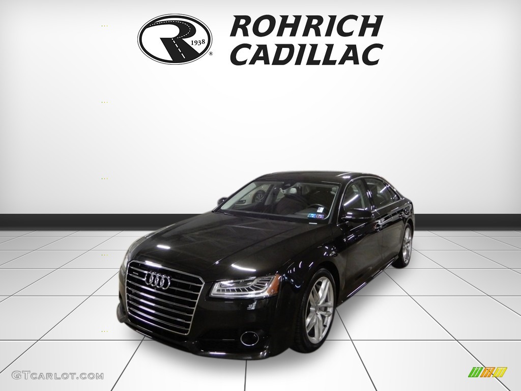 2016 A8 L 4.0T quattro - Brilliant Black / Diamond Stitched Nougat Brown Balao Brown photo #1