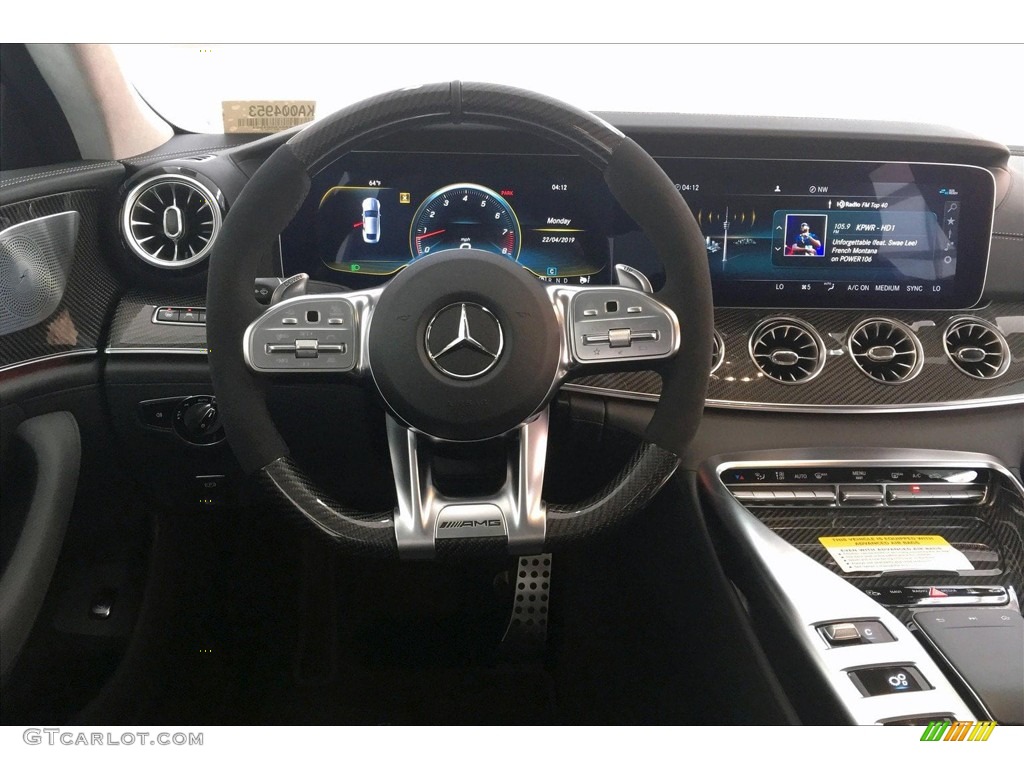 2019 Mercedes-Benz AMG GT 63 S Magma Grey/Black Steering Wheel Photo #133007204