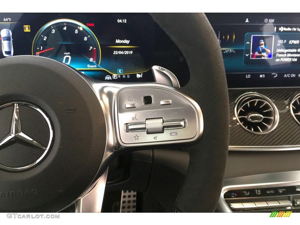 2019 Mercedes-Benz AMG GT 63 S Magma Grey/Black Steering Wheel Photo #133007744