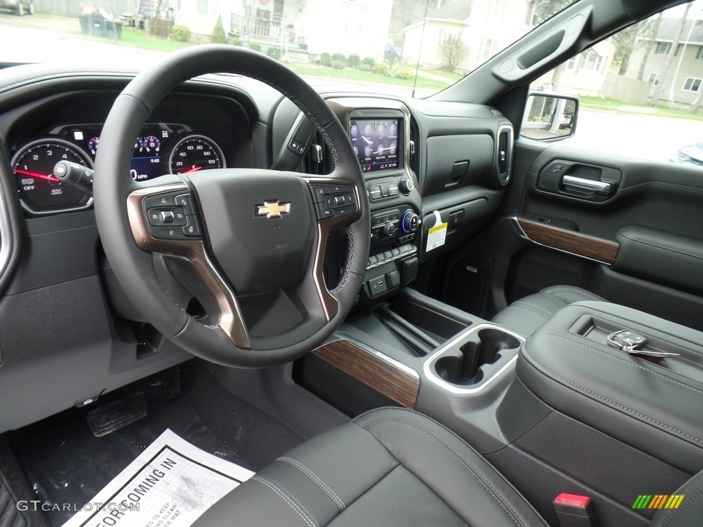 Jet Black Interior 2019 Chevrolet Silverado 1500 High Country Crew Cab 4WD Photo #133007968