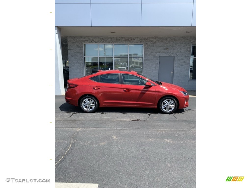2019 Elantra Value Edition - Scarlet Red / Beige photo #3