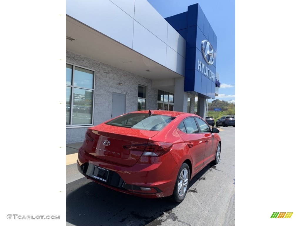 2019 Elantra Value Edition - Scarlet Red / Beige photo #4