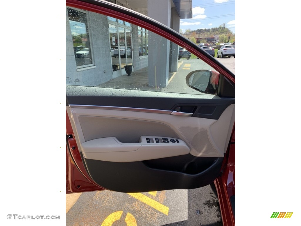 2019 Elantra Value Edition - Scarlet Red / Beige photo #9