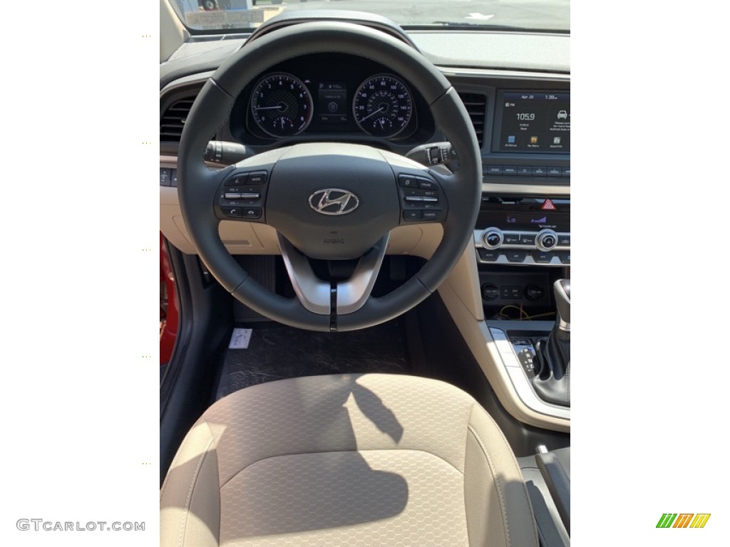 2019 Elantra Value Edition - Scarlet Red / Beige photo #12