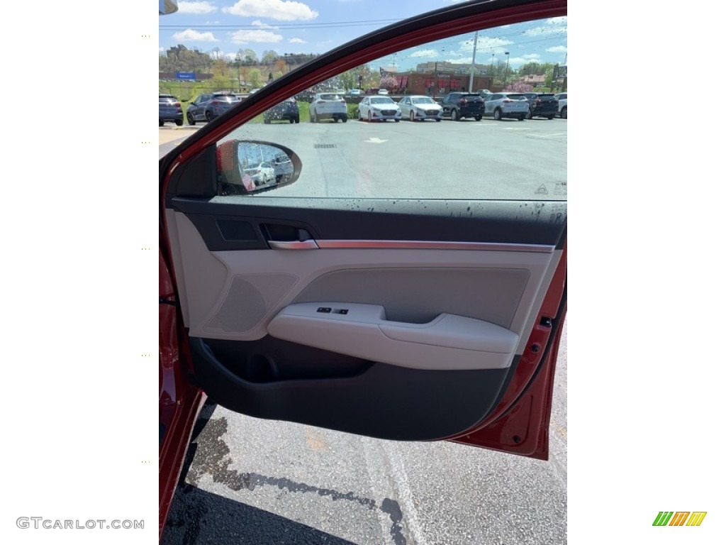 2019 Elantra Value Edition - Scarlet Red / Beige photo #26