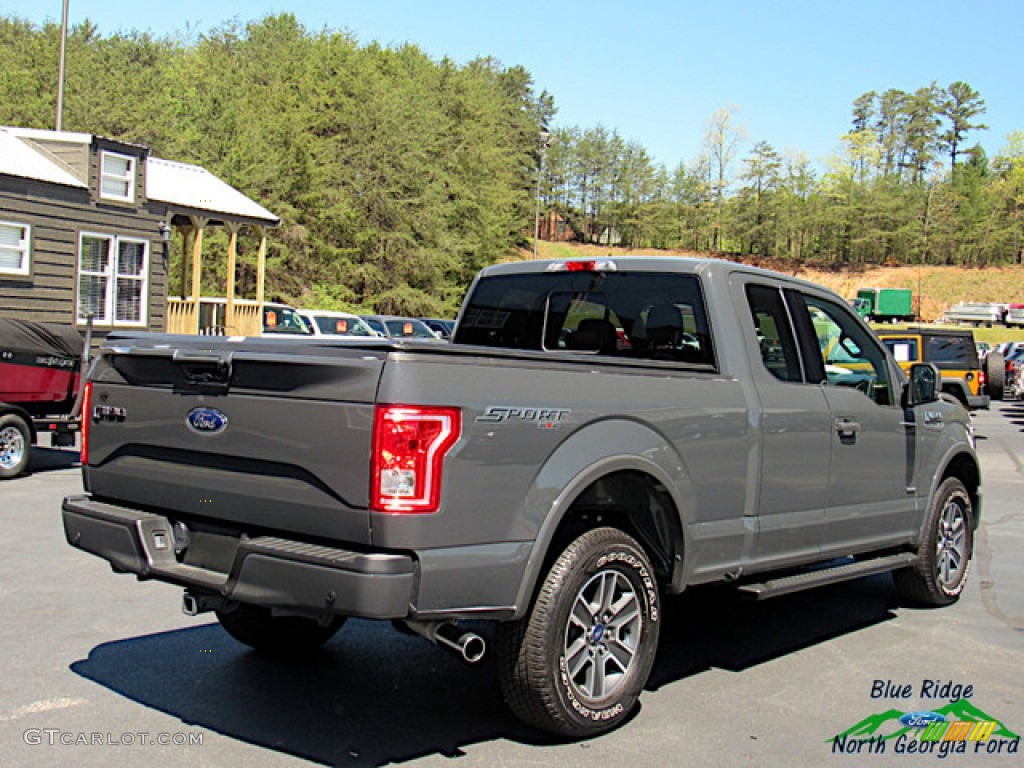 2016 F150 XLT SuperCab 4x4 - Lithium Gray / Black photo #6