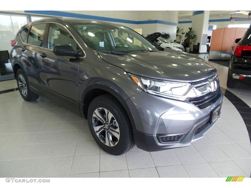 2019 CR-V LX AWD - Modern Steel Metallic / Black photo #3