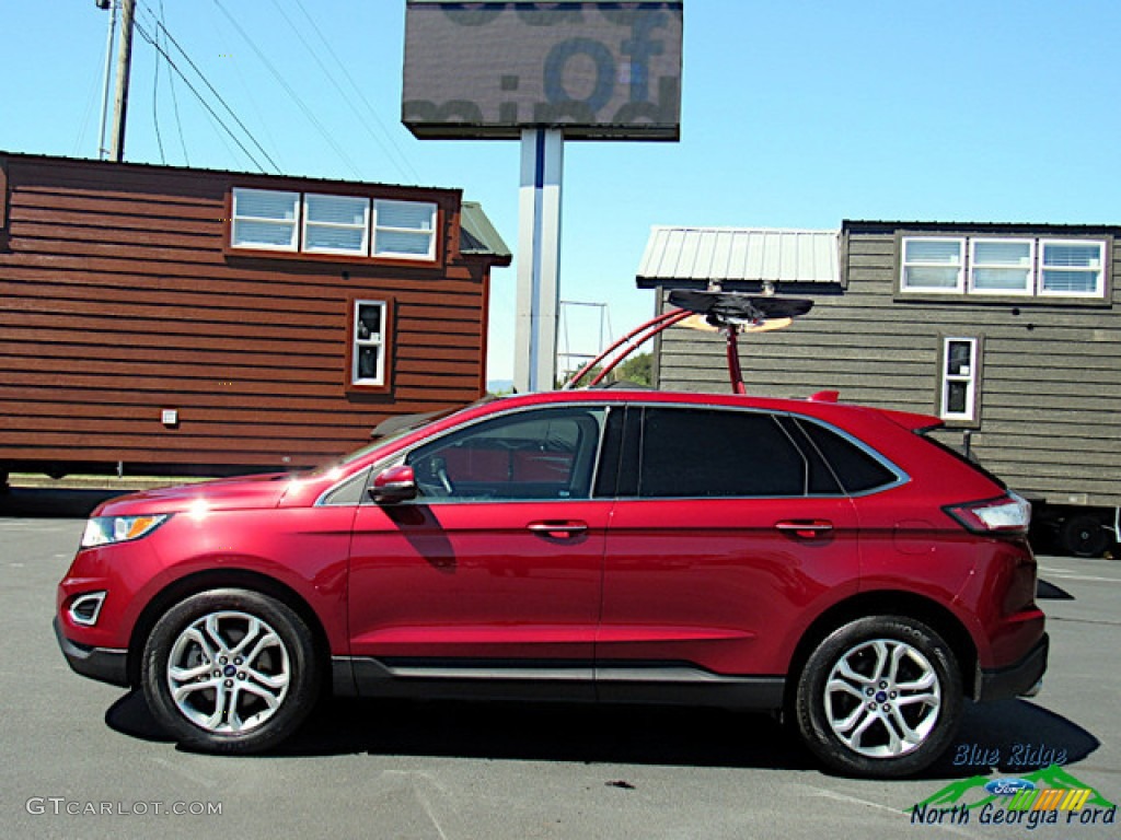 2018 Edge Titanium AWD - Ruby Red / Ebony photo #2