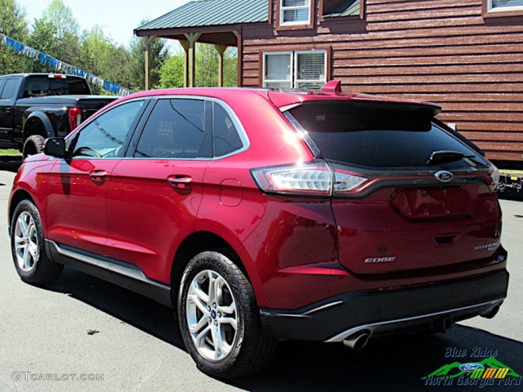2018 Edge Titanium AWD - Ruby Red / Ebony photo #3