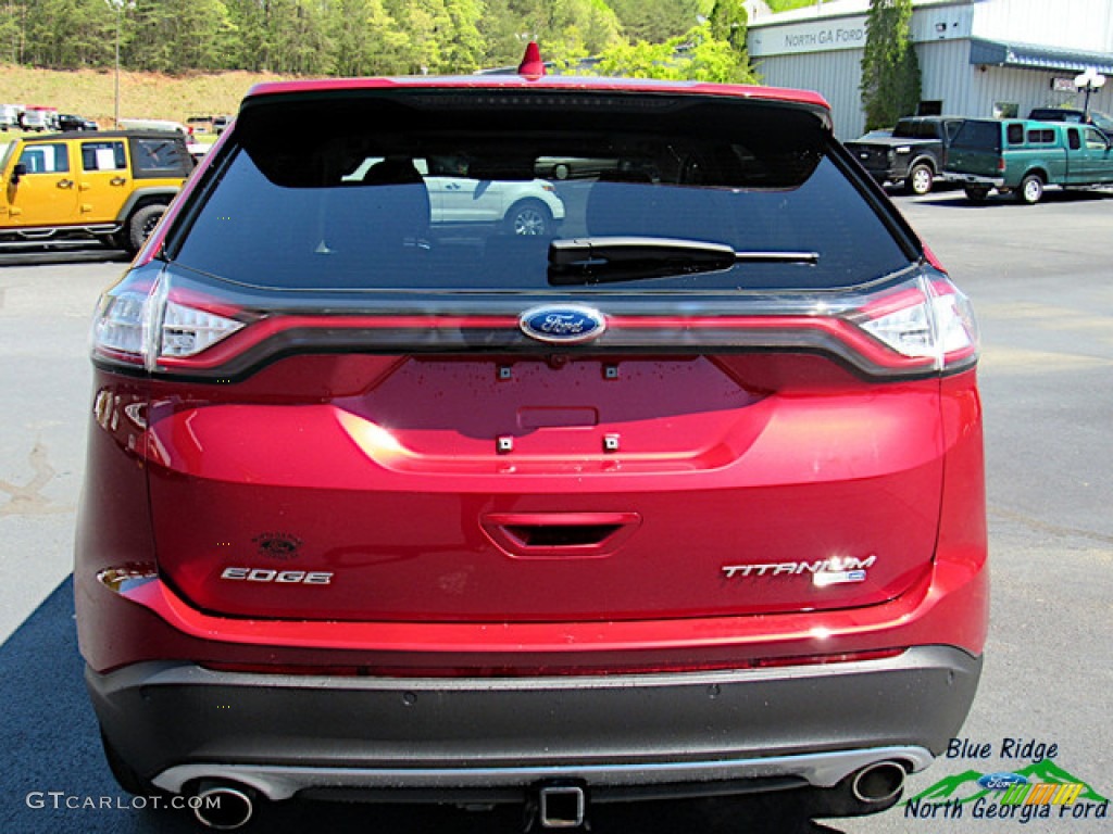 2018 Edge Titanium AWD - Ruby Red / Ebony photo #4