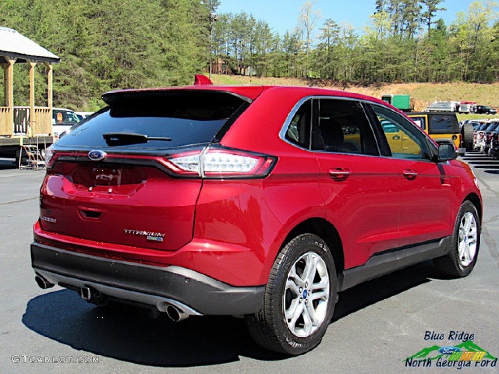 2018 Edge Titanium AWD - Ruby Red / Ebony photo #5