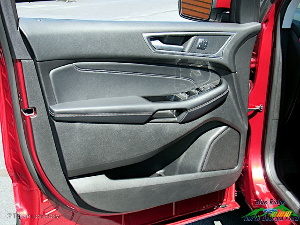 2018 Edge Titanium AWD - Ruby Red / Ebony photo #27