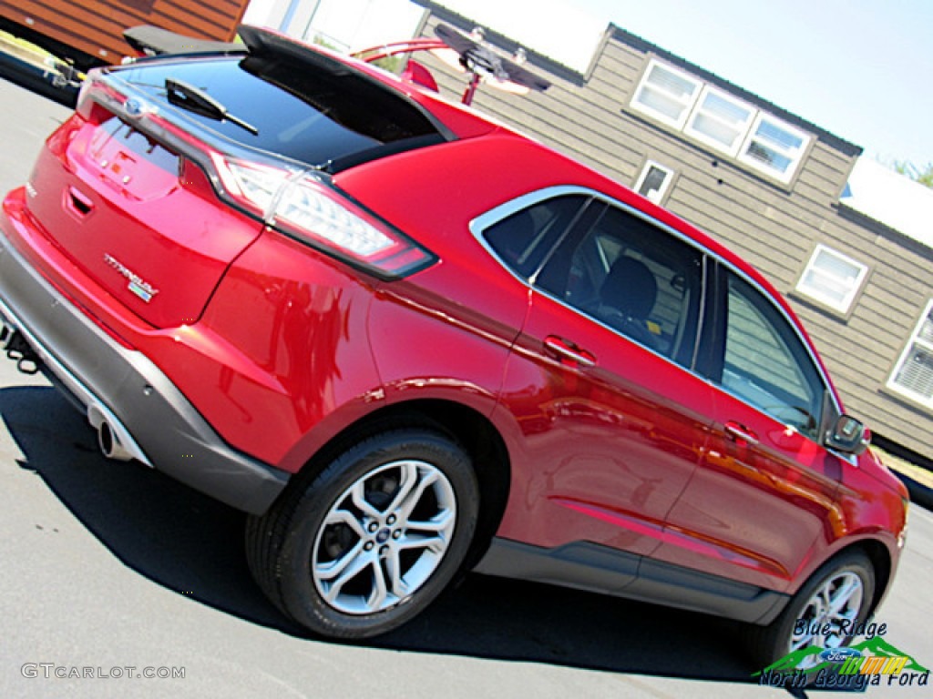 2018 Edge Titanium AWD - Ruby Red / Ebony photo #33