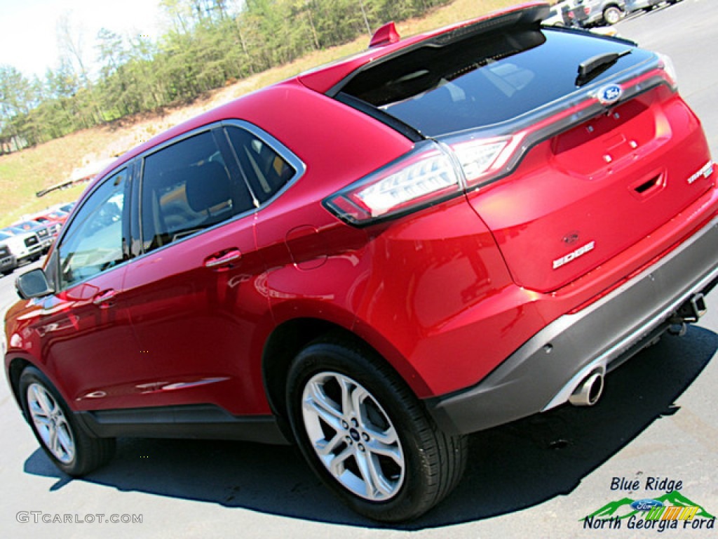 2018 Edge Titanium AWD - Ruby Red / Ebony photo #34