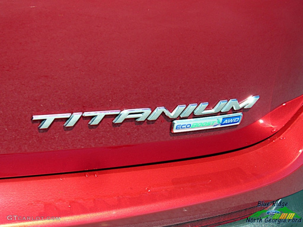 2018 Edge Titanium AWD - Ruby Red / Ebony photo #36