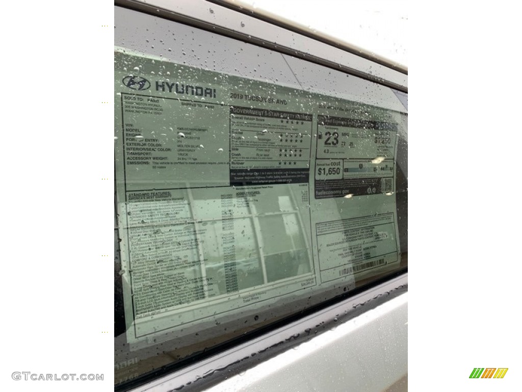 2019 Tucson SE AWD - Molten Silver / Gray photo #16