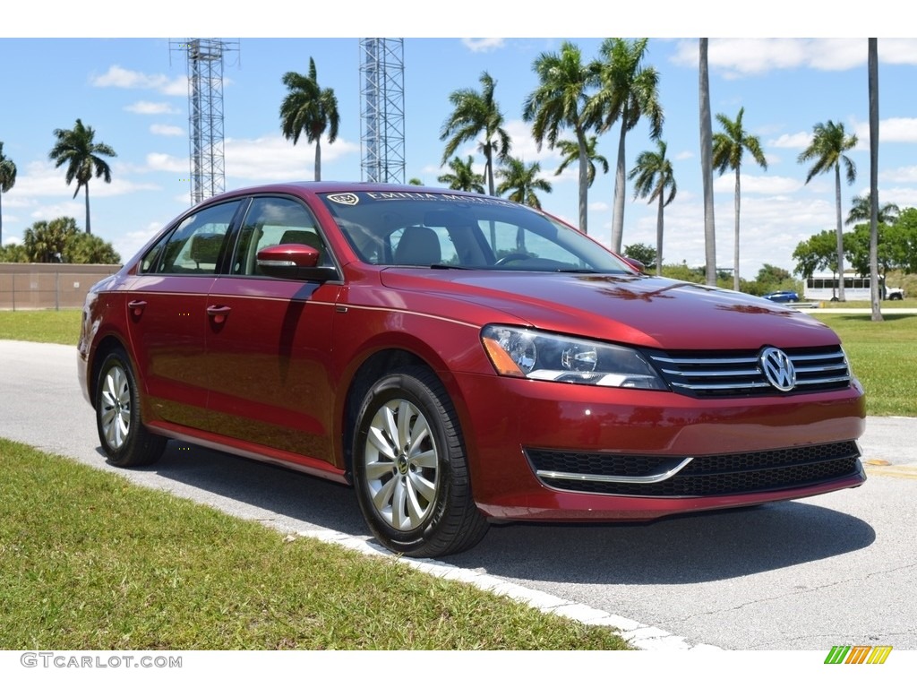 2015 Passat Wolfsburg Edition Sedan - Fortana Red Metallic / Titan Black photo #1