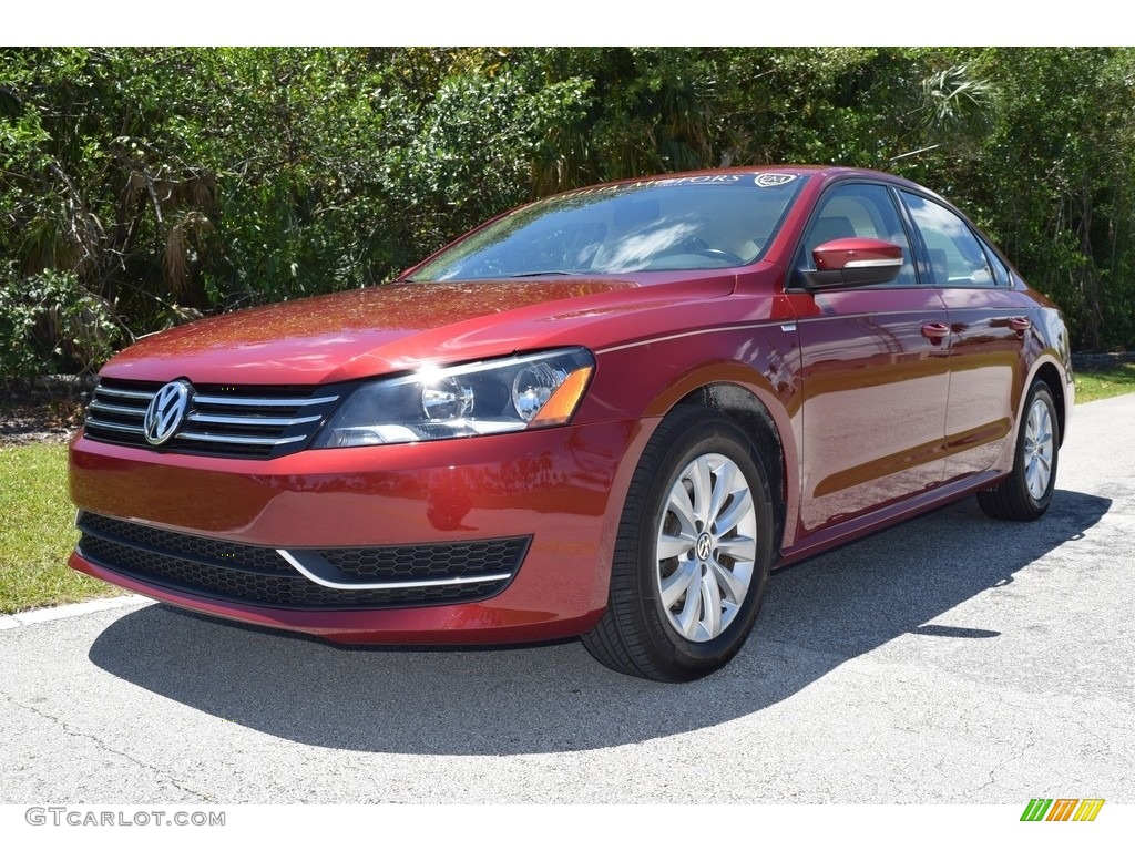 2015 Passat Wolfsburg Edition Sedan - Fortana Red Metallic / Titan Black photo #7