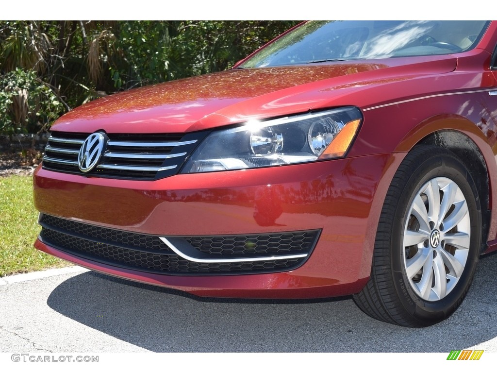 2015 Passat Wolfsburg Edition Sedan - Fortana Red Metallic / Titan Black photo #8