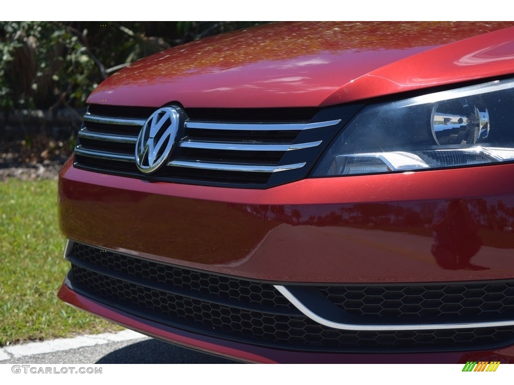 2015 Passat Wolfsburg Edition Sedan - Fortana Red Metallic / Titan Black photo #9