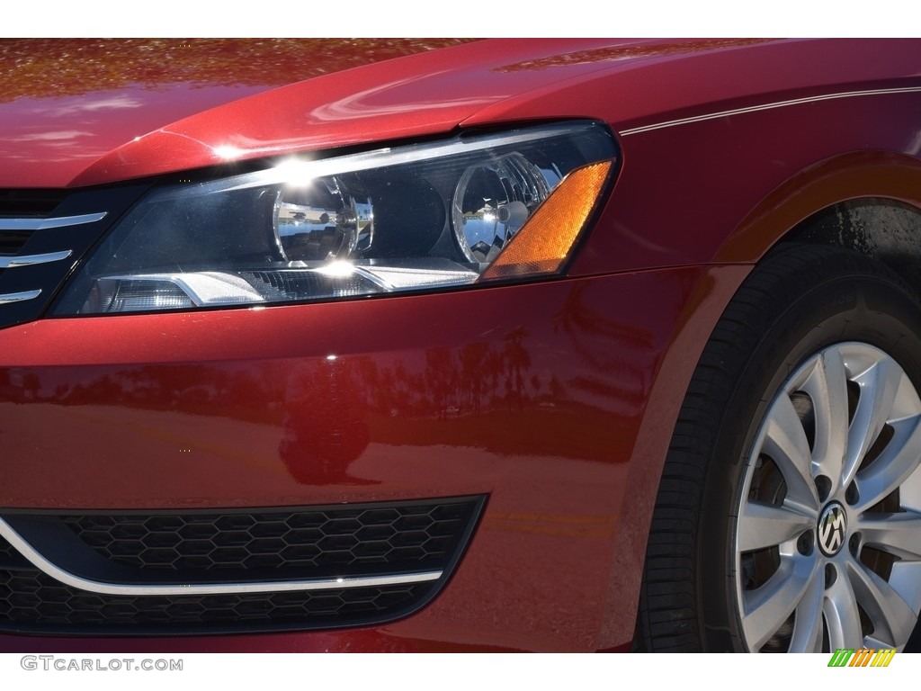 2015 Passat Wolfsburg Edition Sedan - Fortana Red Metallic / Titan Black photo #10