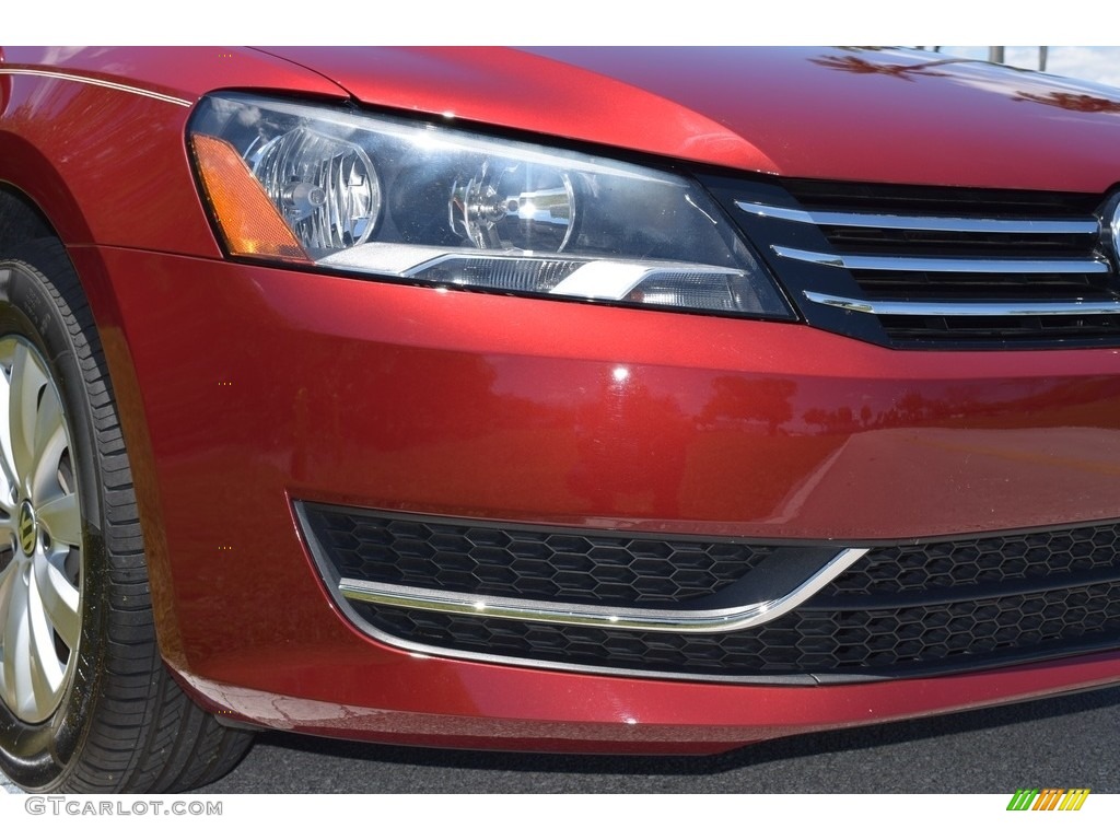 2015 Passat Wolfsburg Edition Sedan - Fortana Red Metallic / Titan Black photo #12