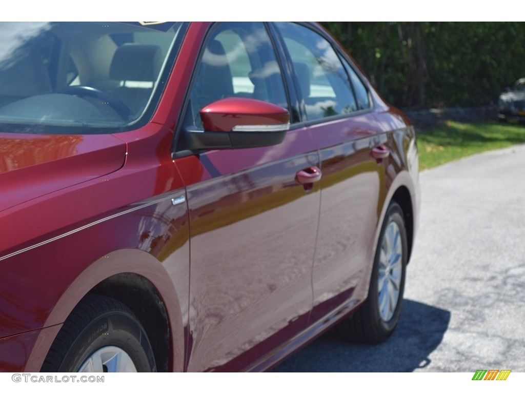 2015 Passat Wolfsburg Edition Sedan - Fortana Red Metallic / Titan Black photo #15