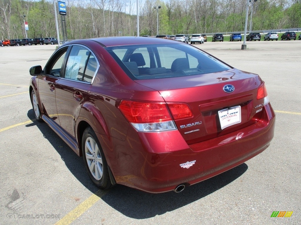 2011 Legacy 2.5i Premium - Ruby Red Pearl / Off-Black photo #3