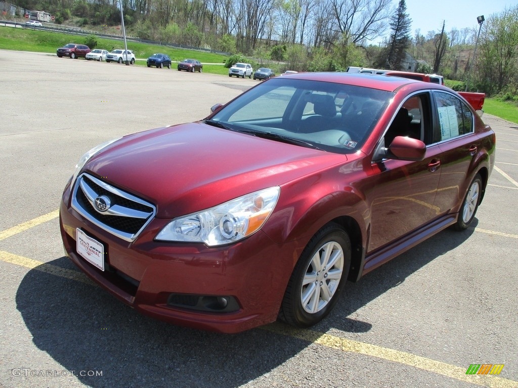 2011 Legacy 2.5i Premium - Ruby Red Pearl / Off-Black photo #7
