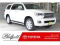 2019 Blizzard White Pearl Toyota Sequoia Platinum 4x4  photo #1