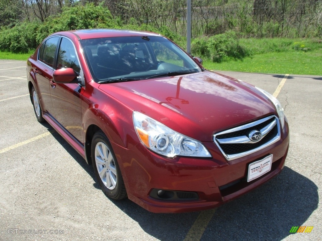 2011 Legacy 2.5i Premium - Ruby Red Pearl / Off-Black photo #12