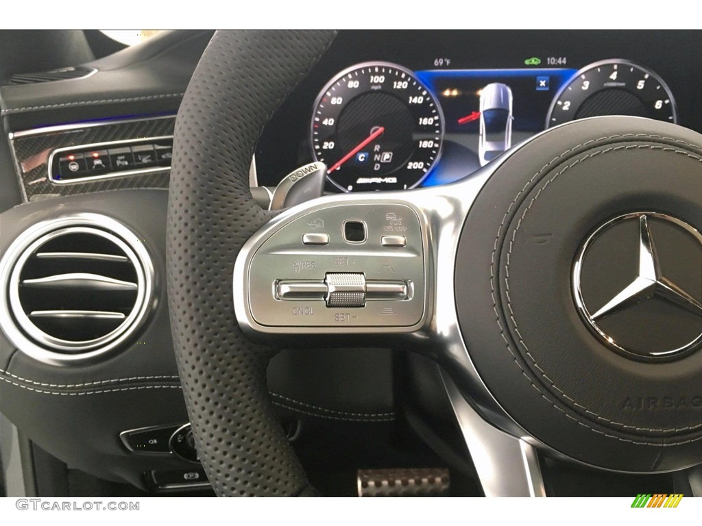 2019 Mercedes-Benz S AMG 63 4Matic Coupe Black Steering Wheel Photo #133023825