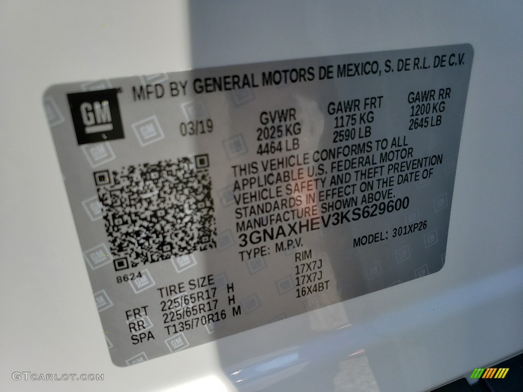 2019 Equinox LS - Summit White / Medium Ash Gray photo #9