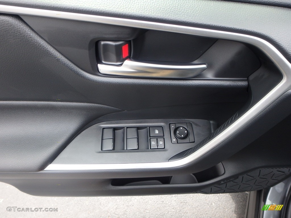 2019 Toyota RAV4 XLE AWD Hybrid Black Door Panel Photo #133023936