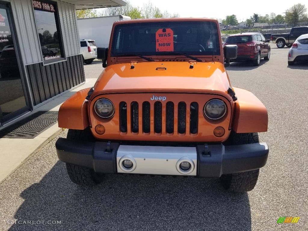 2010 Wrangler Sahara 4x4 - Mango Tango Pearl / Dark Slate Gray/Medium Slate Gray photo #8