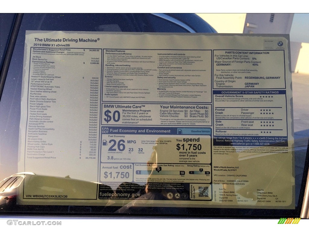 2019 X1 sDrive28i - Jet Black / Black photo #11