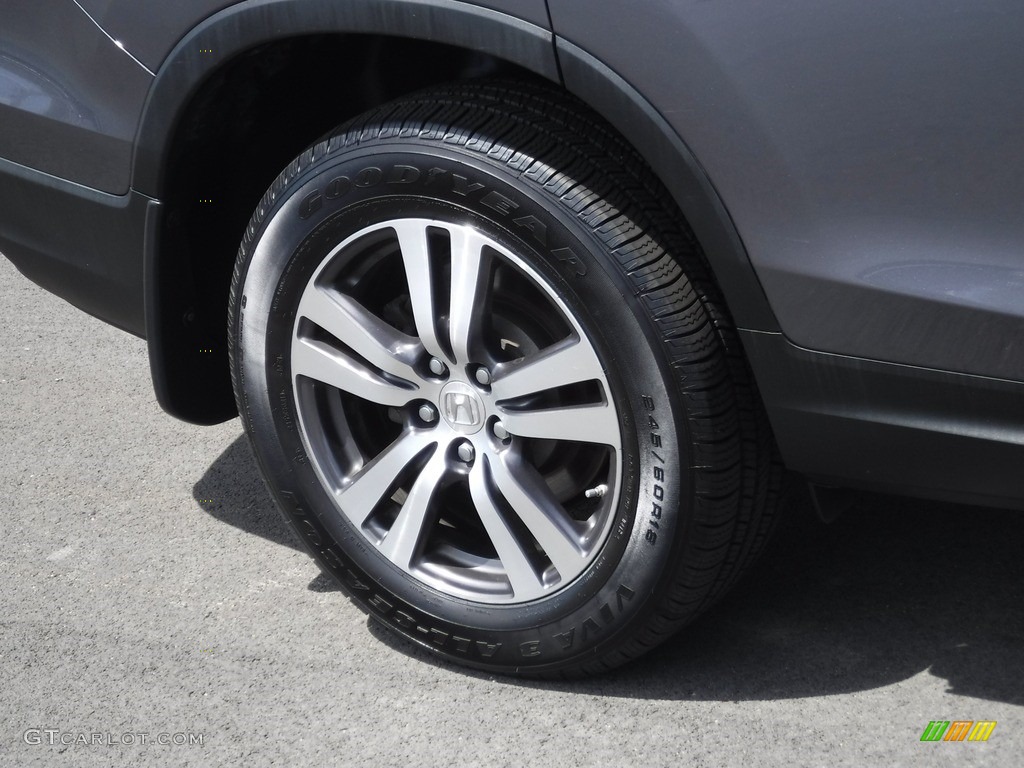 2016 Pilot EX-L AWD - Modern Steel Metallic / Black photo #3